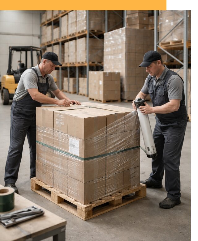 Упаковка и паллетирование грузов от 3551 руб: защита и крепление